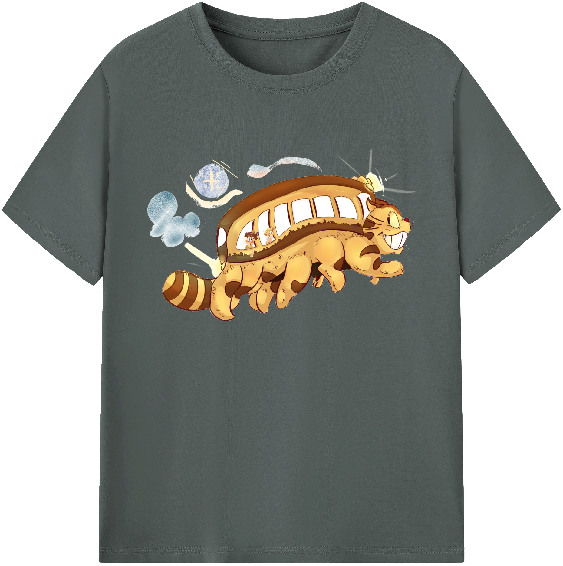 （画像用） となりのトトロ 草壁メイ 草壁サツキ My Neighbor Totoro Satsuki Kusakabe Mei Kusakabe 綿100％ メンズ半袖Tシャツ｜肌触りやわらか＆通気性